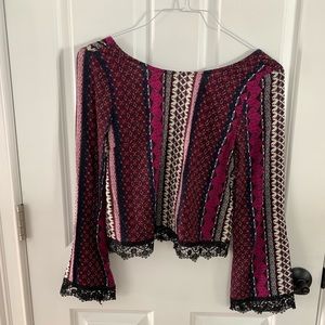 H+M multi colored crop top